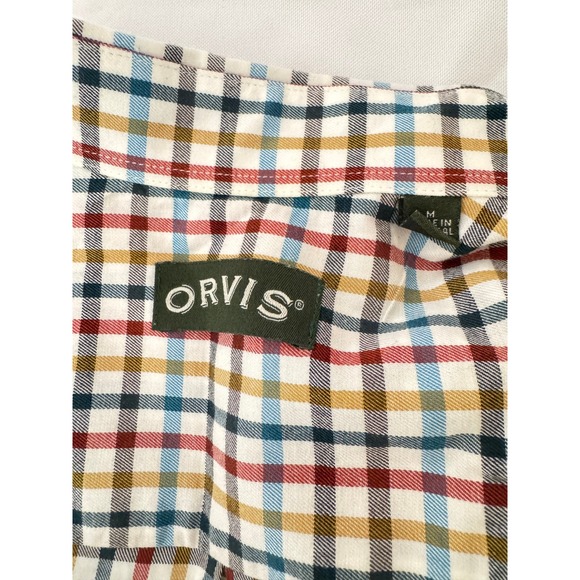 ORVIS Country Twill Checkered Button Down Long Sleeve Shirt Men's Medium - Picture 7 of 12